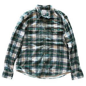 Lucky Brand Cotton Green Blouse Plaid Button Down Men’s XL